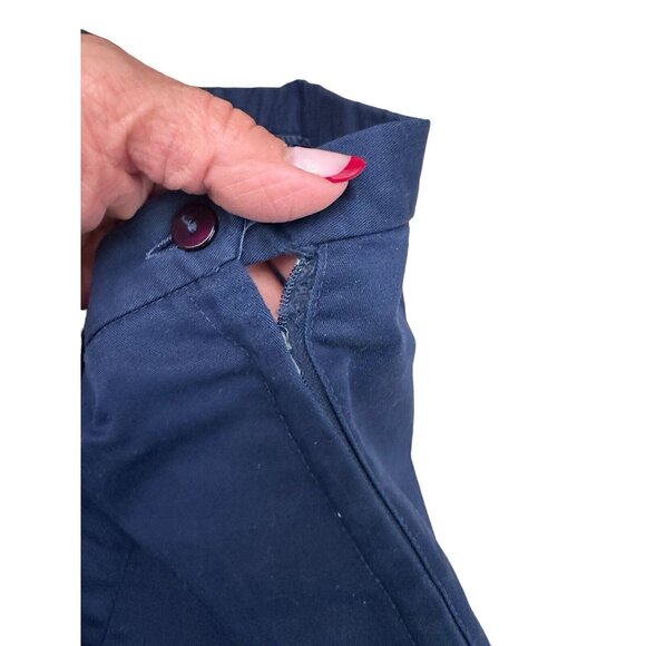 Vintage Permanent Press High Waisted Side Zip Ladies Navy Blue, Side Pocket - Picture 7 of 15